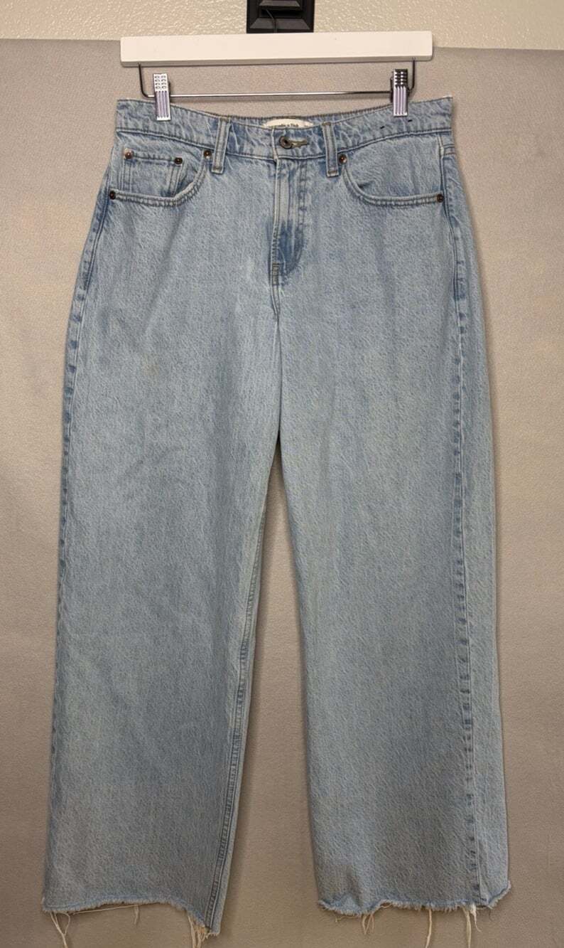 Abercrombie & Fitch Light Blue Wide Leg Jeans